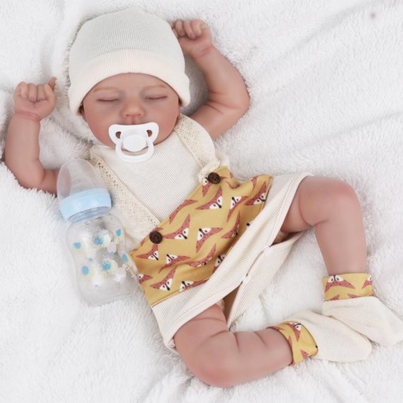 Amazon.com: Anano Reborn Baby Dolls Closed Eyes Loulou 20  20 inches Soft Vinyl Closed Eyes‎  Reborn Baby Dolls